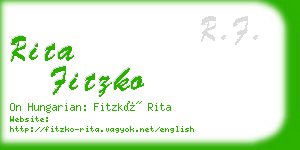 rita fitzko business card